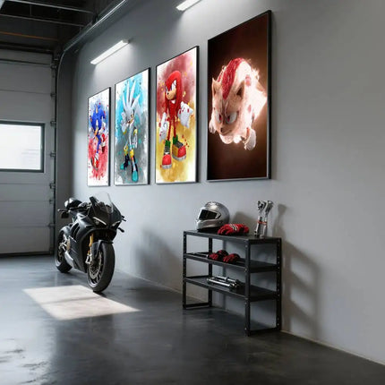 Classic Sonic Self-adhesive Poster Sticker Waterproof / Sonic Self-adhesive Poster Sticker