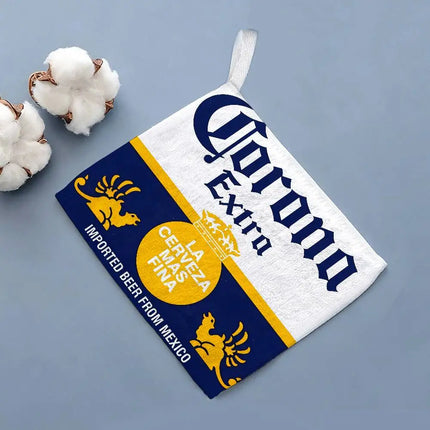 C-Corona E-Extra Beer Polyester Cotton Daily Towel, Hanging Kitchen Hand Wiping Cloth, Durable For Whole House Use