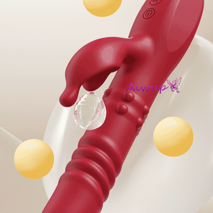 Powerful Rabbit Vibrator For Women G Spot Telescopic Rotating Clitoris Vagina Stimulator Female Masturbator For Adult Sexy Toys