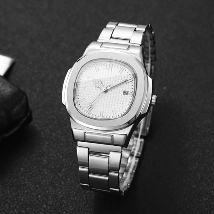 Fashion Square Men Calendar Quartz Watch Luxury Business Watches Mens Clock Reloj Hombre（Without Box）