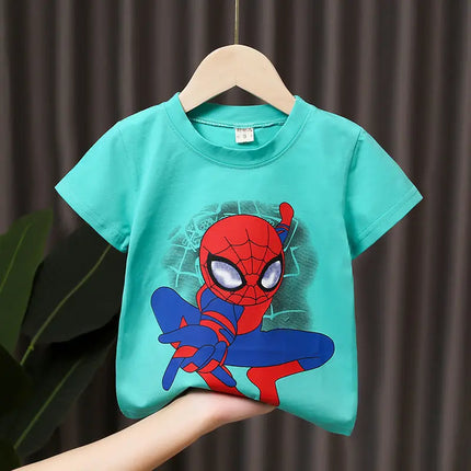 Summer Boys T-shirt Cotton Short Sleeve Kids Girls Tops Cartoon Graphic T Shirts Kids Clothes Casual Fashion Kids Tops
