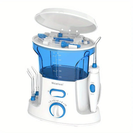 600ml Water Flosser for Braces 10 Pressure Settings LED Display Screen 7 Tips IPX4 Home Oral Irrigator 180 s Clean