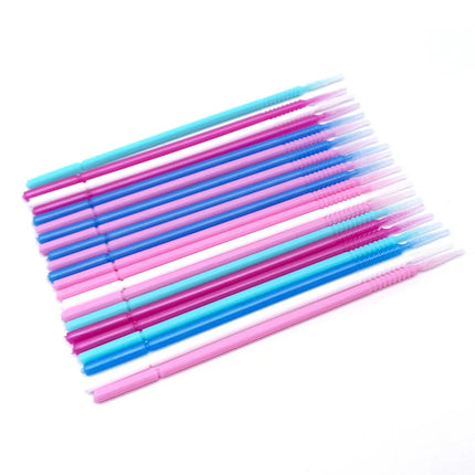 100pcs Bendable Micro Brushes Disposable Microbrush Applicators Eyelash Extensions Glue Cleaning Brush for Lash Extension