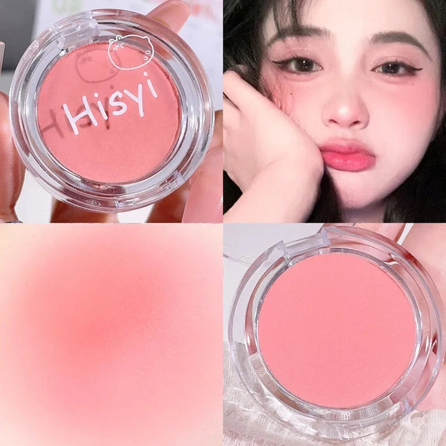 HISYI monochrome blush whitening matte cosmetics natural smudge nude makeup blush plate