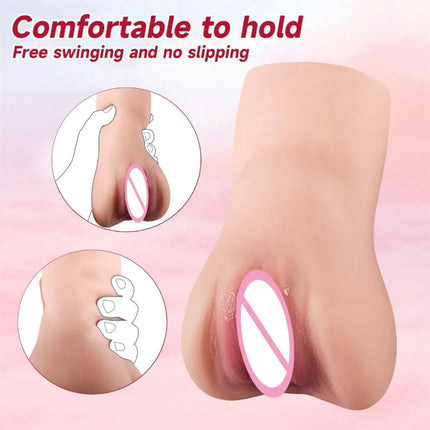2in1 Realistic Textured 3D Tight Sleeve Pussy Pocket Silicone Sex Doll Sex Toys for Men Artificial Vagina Pussy Male Masturbator