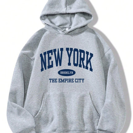 New York City Brooklyn Creative Letter Printed Female Hoodies Multicolor Loose Hoody Y2K Street Sportswear Fleece Hoodie Unisex