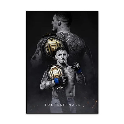 Boxing Fighting Star Canvas Wall Art Print Poster MMA Decorative Painting Modern Home Decor Boxing Sports Lover Gift Unframed