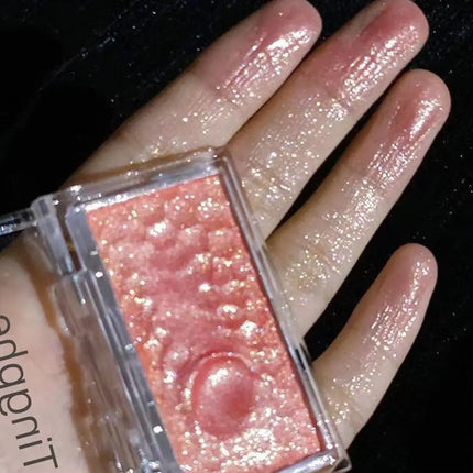 Potato Glitter Monochrome Eyeshadow Palette Natural Light Highlighter Powder For Delicate Eye Makeup Diamond Brightening