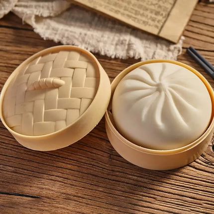 Giant Dumpling Squeeze Toy for Anxiety Relief Soft Steamed Stuffed Bun Simulation Food Fidget Decompression Dough Toy