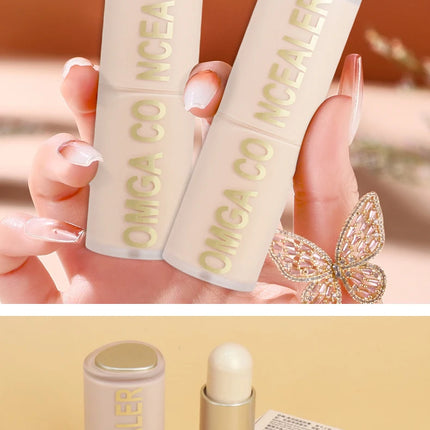 Waterproof powder blusher stick, transparent concealer multifunctional makeup stick, create a natural look