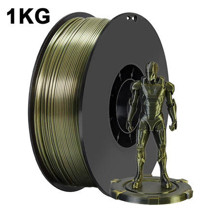 1.75mm Dual Color Silk Bronze Black PLA Filament 3D Printer Black Bronze 3D Printing Material Magic Two Colors 250g 500g 1Kg