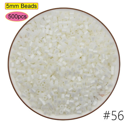 DIY Plastic 5mm Perler Hama Beads Fuse Beads Toys Eco-friendly Material Pegboard Iron Pixel Puzzle Birthday Gift for Boys Girls