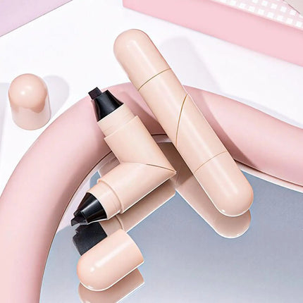 New Duals-Head Rotatable Eyeliners Stamp Integrated Waterproof Long Wear Wing Stencil Liquid Eye Liner Pen Fast Drying Makeup