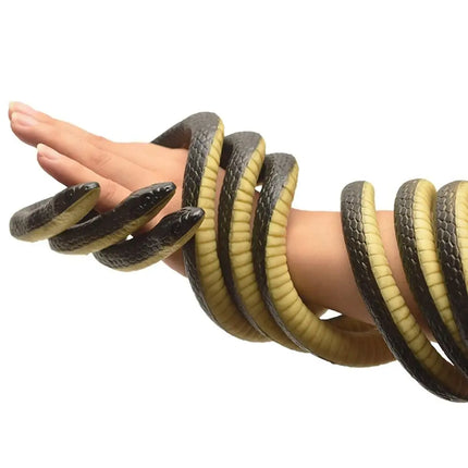 Large 1.23m Realistic Snake Teasing Friends Scary Artificial Serpent Rubber Stretchable Simulation Anaconda Kids Toy