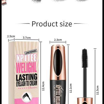 7D Fiber Mascara Set Waterproof Durable Curling Mascara Sweatproof Anti-smudge Slimming Base Mascara for all skin types