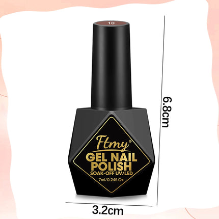 7ml Color Gel Polish Set Popular Series Nail Polish Smooth Texture Colorful Manicure UV LED Soak Off Nail Art Semi Permanent Shi