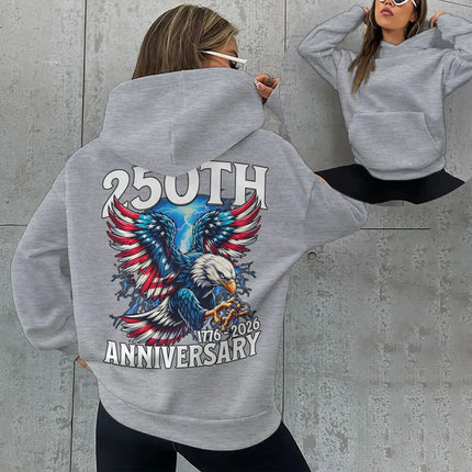 250th 1776 To 2026 Retro USA Hoodies Fashion 250 Years Of Freedom Loose Hoodie Women Men Classics Nostalgia Gifts Hoody
