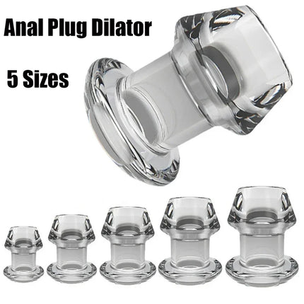 Anal Plug Dilator Hollow Butt Plugs Tunnel Cleaning Expansion Masturbator Shower Enema Prostate Massager Intimate Goods