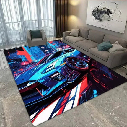 Skyline R34 Rug Velvet Flannel Printed Floor Mat Car Design Decorative Carpet Living Room Home Decor