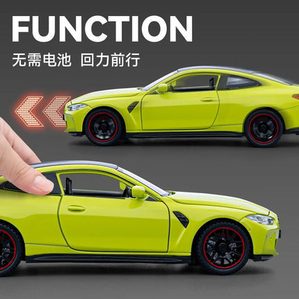 Limited editio 1:32 Simulation Top sports car BM M4 alloy model car with sound and light  boys' toy gift Collectibles