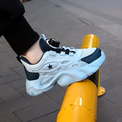 Childrens Sports Shoes Comfortable Elastic Shock-absorbing New Campus Retro Mesh Training Shoes Daily Breathable Casual Shoes