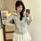 2 Code S suggestion (40.00 kg-50.00 kg / Steel printed gray slim sweater