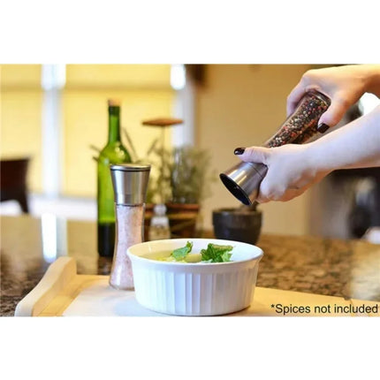180/200ML Pepper Grinder Stainless Steel Glass Spice Bottle Salt Pepper Mill Manual Spice Grinder Mill Household Kitchen Gadgets