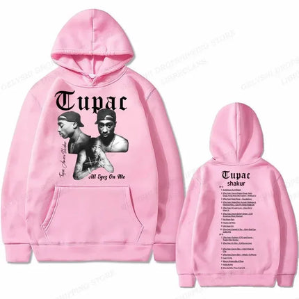 Tupac 2pac Graphic Hoodie Men Clothing Fashion Oversized Hip Hop Comfortable Autumn Winter Sweatshirt Male Casual Fleece Hoodies