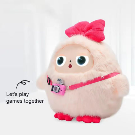JoPark AI Toy Plush Robot Smart Voice&LED Eyes,Multiple Roles Interactive Companion Tuya App Control, USB Rechargeable E-Pet