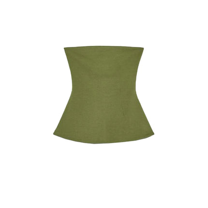 Spring New Women's Design Slim Fit Double Cloth Wrap Chest Sleeveless Top Simple Sleeveless Commute Regular Length Pure Color