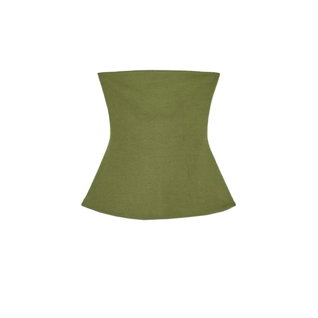 Spring New Women's Design Slim Fit Double Cloth Wrap Chest Sle Top Simple Sle Bal Commute Regular Length Pure Color