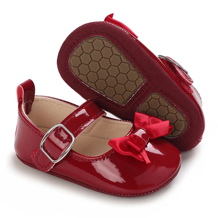 Fashionable Red Baby Shoes for Newborn Girls Cloth Bottom Elegant Noble Casual First Walking Shoes