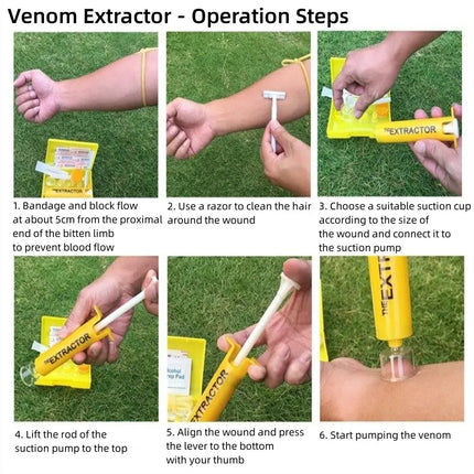 Vacuum Suction Pump, Wild Venom Equation, Mosquito Bite, External Venom Extractor, Tourniquet, Camping