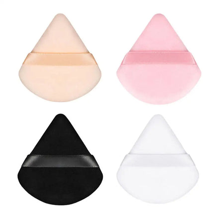 Triangle Velvet Powder Puff Pizza Flours Mini Face sponge Makeup Lightweight Cosmetics Makeup Tool Washable M4L1