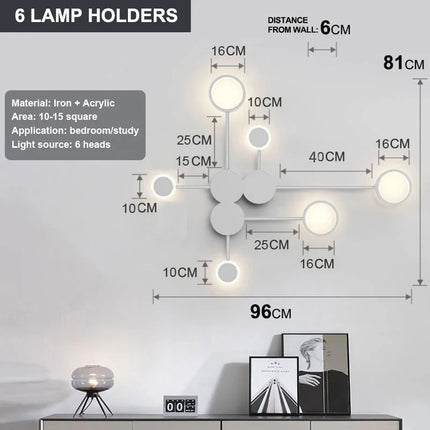 Nordic Modern Wall Lamp Led Minimalist Wall Light  Living Room Bedroom Staircase Light Home Decoration Bedside Wall Sconce Lamps