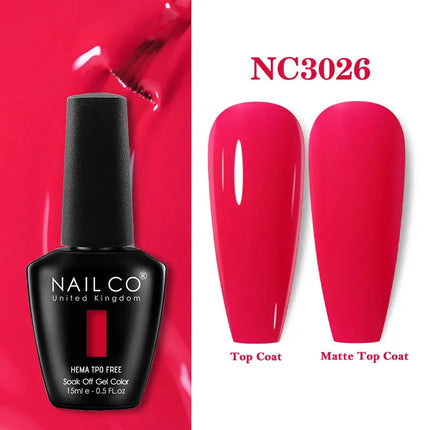 NAILCO 15ml Red Color Series Gel Varnish Coffee Gel Nail Polish Maximalism Reddish Gellak Design Brown Lacquer Nail Art Manicure