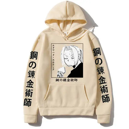 Fullmetal Alchemist Hot Anime Sweatshirt Casual Loose Zip Hoodie Women/Men Manga Pullovers Hip Hop Unisex Zipper Jackets