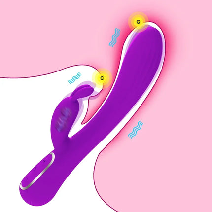Powerful G Spot Dildo Rabbit Vibrator Adult Sex Toys for Woman Dual Motor Vibration Vagina Clitoris Stimulator Adult Sex Toy 18