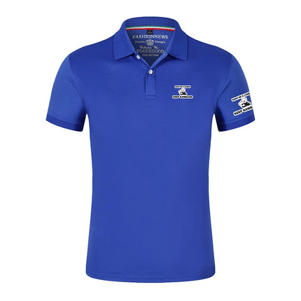 Don't Be A Loser, Keep Gambling Printing Fashion 2025 New Men's Summer Solid Color Short Sleeve Classic Slim Fit Polo Shirt Tops