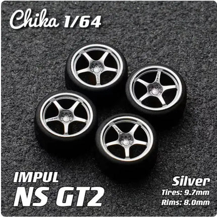 1/64 Chika Nabes Wheels or Brake Caliper 8.9mm 9.7mm 10.5mm Model Car Tires Rim Work S1 VSXX for 1:64 HW Tomy Mini GT Alloy Cars
