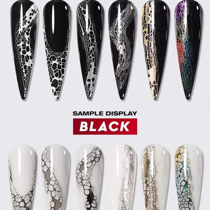 JTING Nail Polish Lace Gel Uv Semi-Permanent Nail Polish Varnish Salon Gel Nail Polish Black/White Nail Gel Abstract Gel Nail
