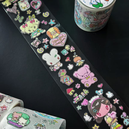Cute Hand Drawn Anime Girl Stickers, Decorative Craft Material for Scrapbooking, Non-Roll Sticker Sheets
