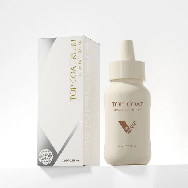 30/60ml VENALISA Diamond Long Wear Top Coat Big Volume Refillment Ultra Glossy Non Wipe Anti Yellowing No Burning Extension Gel