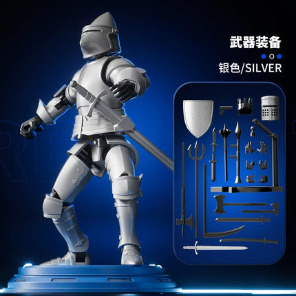 Knight Action Figures Paladin 13 Jointed Movable Shapeshift Robot 3D Printed Mannequin Character Assembl Toys Kids Gifts