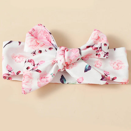 2PCS  Baby Girl Princess Romper Dress Long Sleeved Lovely Ribbed Floral Jumpsuit with Headband for Newborn Baby Girl 0-18 Months