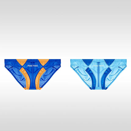 Ultra-thin Breathable Japanese-Style Transparent Sexy Men's Underwear Triangle Briefs With Smooth Ice Silk And Low Waistline