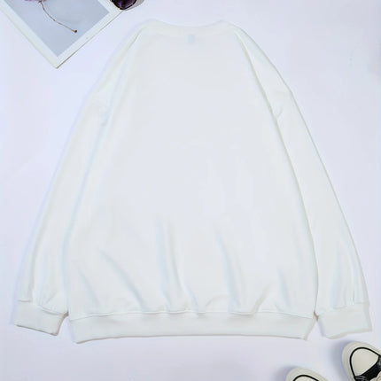 Nope Not Today Letter Printing Tracksuit Women Retro Versatile Tops Fashion Casual Sweatshirt Autumn Round Neck Warm Sportswears