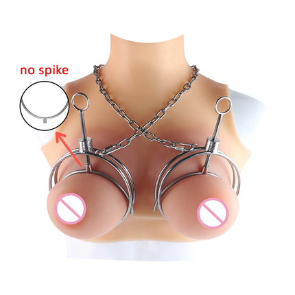 FRKO Weight Nipple Clamps Metal Breast Clips Spike Nipples Teasing Adult Female Chest Stimulator Chain Bondage Sex Toy For Women