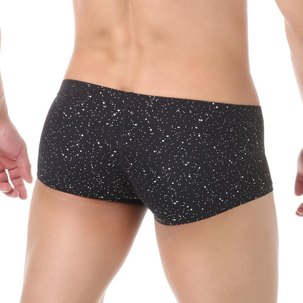 Underwear Men Panties Sexy Boxers Shorts Mens Sequin Bulge Pouch BoxerShorts Underpants Plus Size