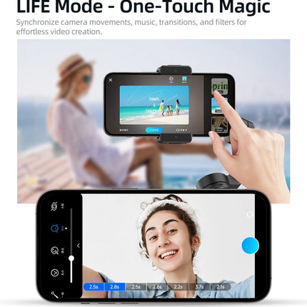 M02 New 3-Axis Handheld Gimbal Stabilizer for Smartphone with Wireless Remote for iPhone Android Phone Face Tracking Tiktok Vlog